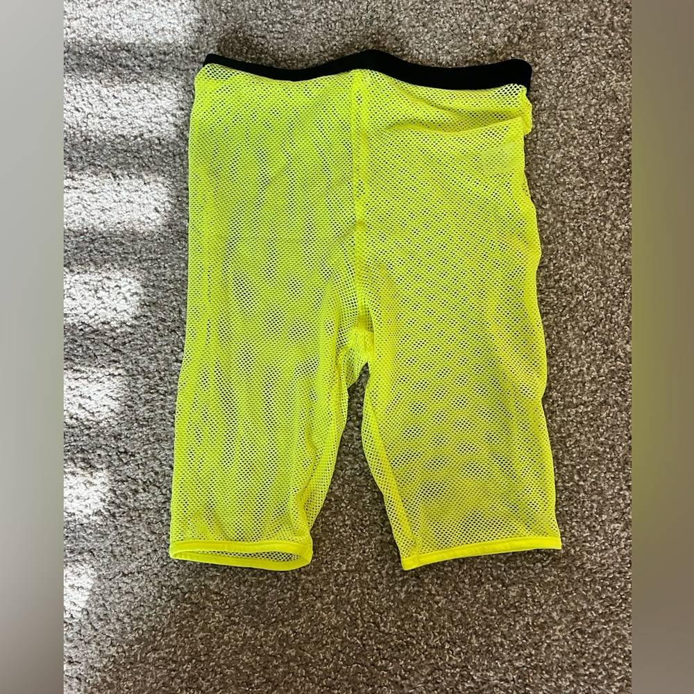I heart raves mesh biker shorts